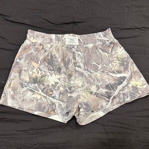 SHEIN Brown & Green Camo Print Women’s Shorts